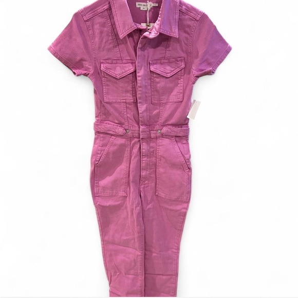 Good American Fit For Success Pink Denim Jumpsuit, Women’s Size Small, NWT - Picture 4 of 10
